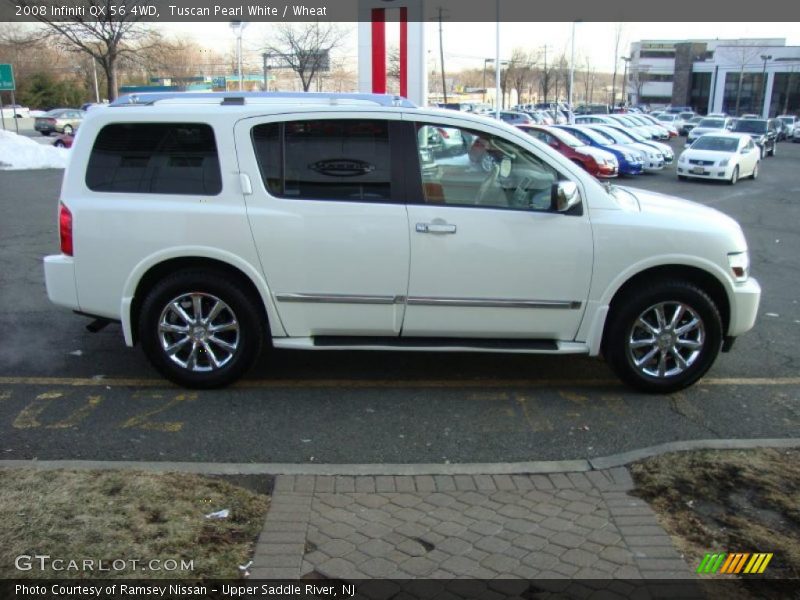 Tuscan Pearl White / Wheat 2008 Infiniti QX 56 4WD