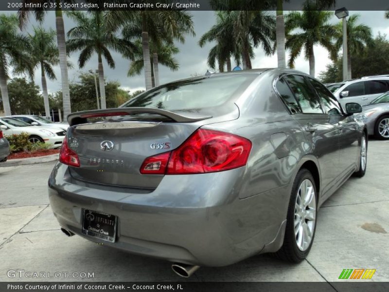Platinum Graphite Gray / Graphite 2008 Infiniti G 35 S Sport Sedan