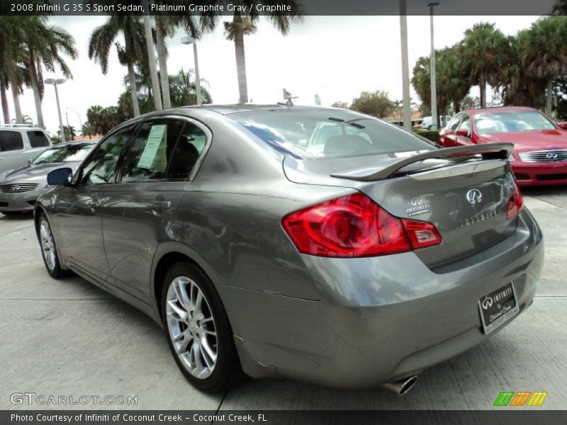Platinum Graphite Gray / Graphite 2008 Infiniti G 35 S Sport Sedan
