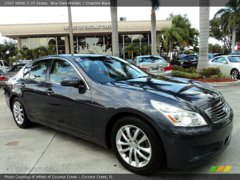 Blue Slate Metallic / Graphite Black 2007 Infiniti G 35 Sedan
