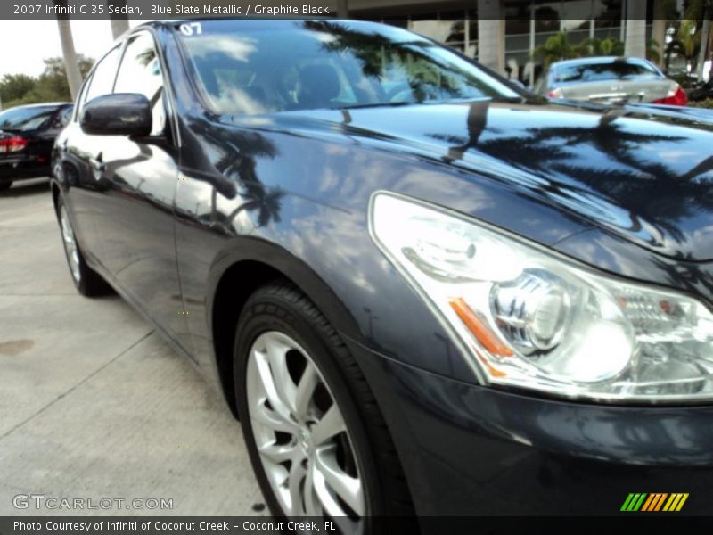 Blue Slate Metallic / Graphite Black 2007 Infiniti G 35 Sedan