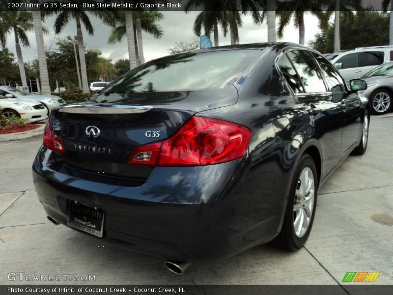 Blue Slate Metallic / Graphite Black 2007 Infiniti G 35 Sedan