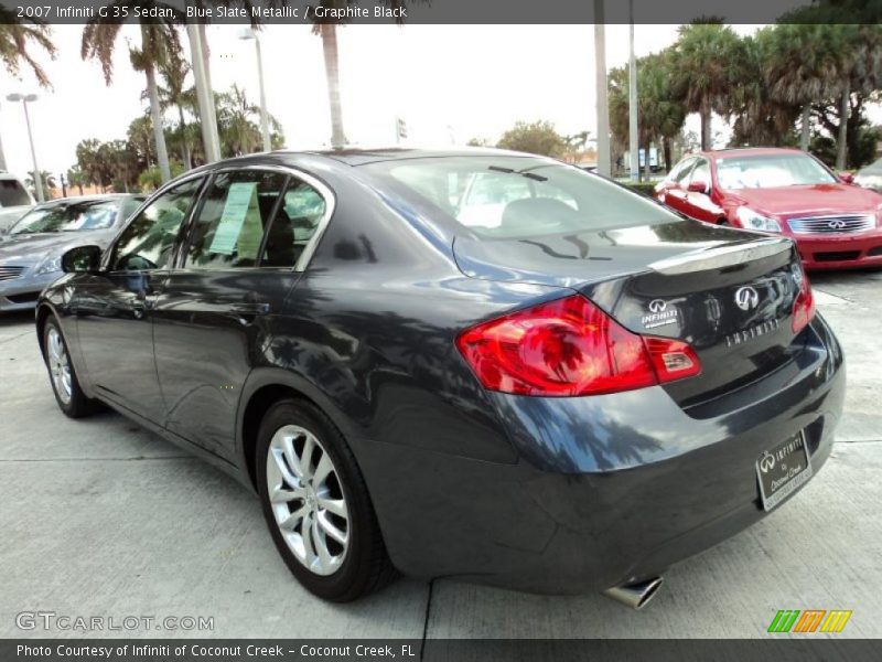 Blue Slate Metallic / Graphite Black 2007 Infiniti G 35 Sedan