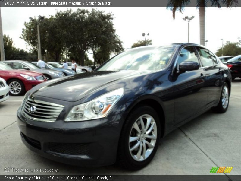 Blue Slate Metallic / Graphite Black 2007 Infiniti G 35 Sedan