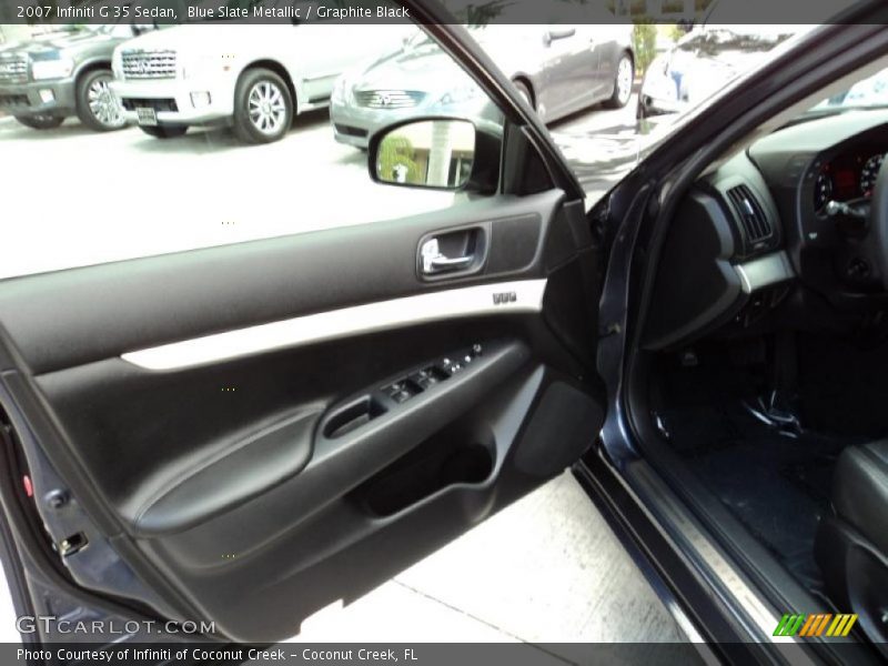 Blue Slate Metallic / Graphite Black 2007 Infiniti G 35 Sedan