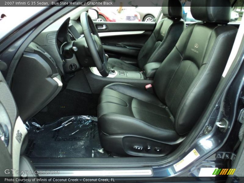 Blue Slate Metallic / Graphite Black 2007 Infiniti G 35 Sedan
