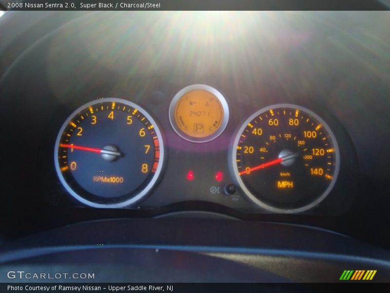 Super Black / Charcoal/Steel 2008 Nissan Sentra 2.0