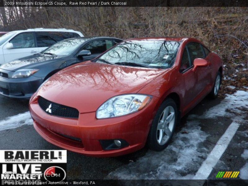 Rave Red Pearl / Dark Charcoal 2009 Mitsubishi Eclipse GS Coupe