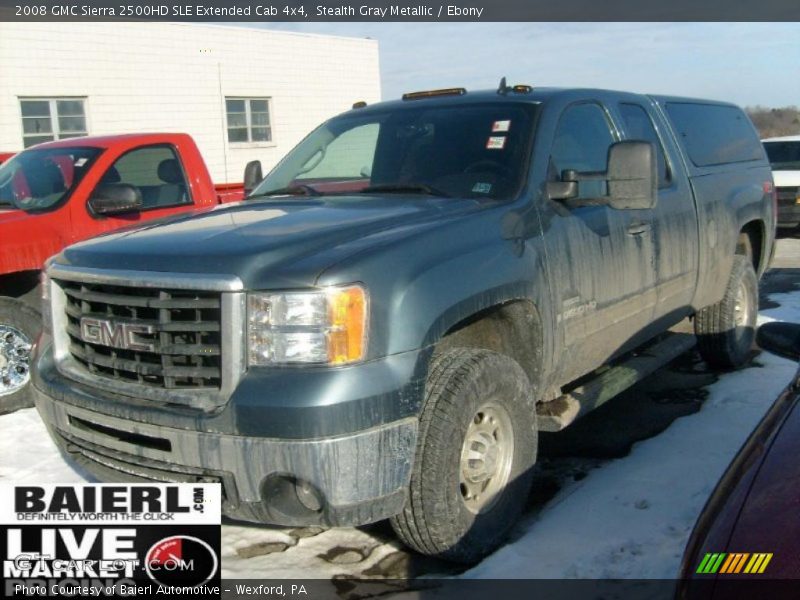 Stealth Gray Metallic / Ebony 2008 GMC Sierra 2500HD SLE Extended Cab 4x4