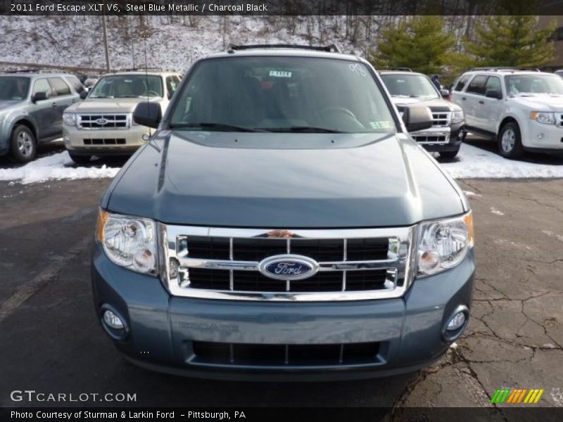 Steel Blue Metallic / Charcoal Black 2011 Ford Escape XLT V6