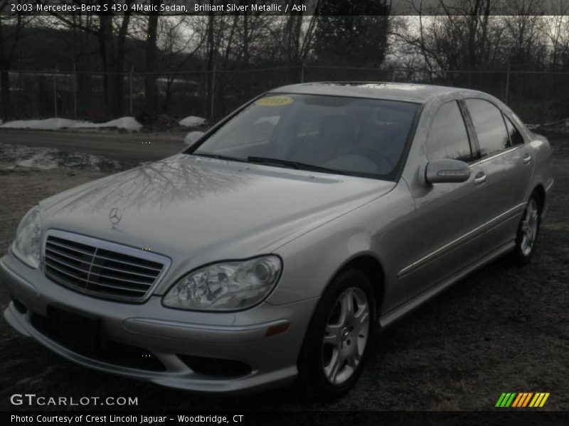 Brilliant Silver Metallic / Ash 2003 Mercedes-Benz S 430 4Matic Sedan