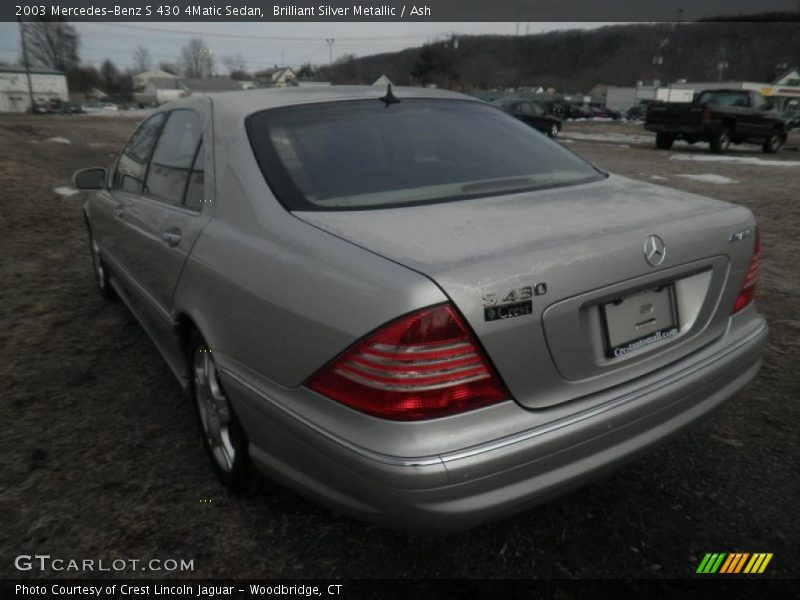Brilliant Silver Metallic / Ash 2003 Mercedes-Benz S 430 4Matic Sedan