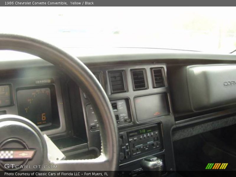 Yellow / Black 1986 Chevrolet Corvette Convertible