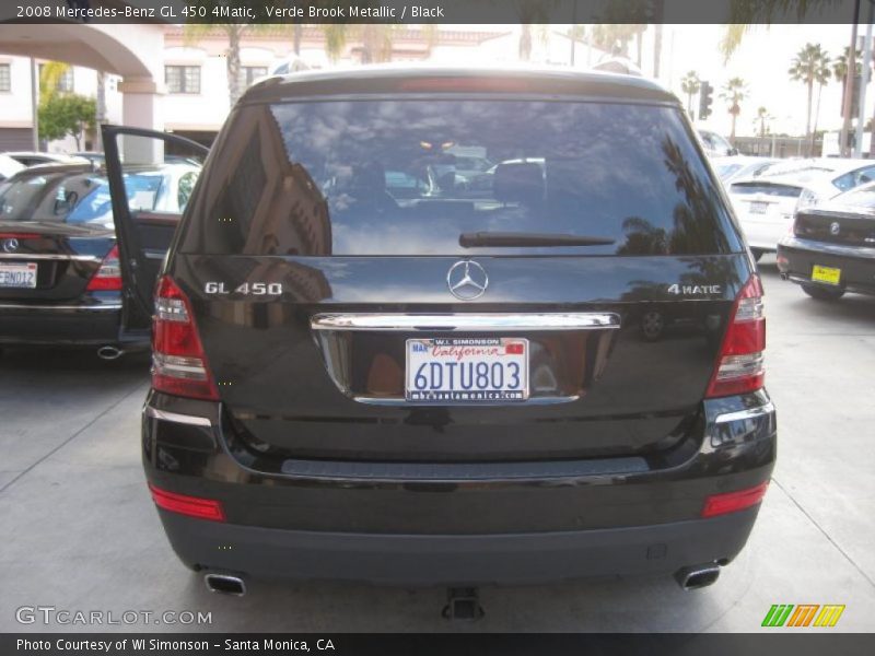 Verde Brook Metallic / Black 2008 Mercedes-Benz GL 450 4Matic