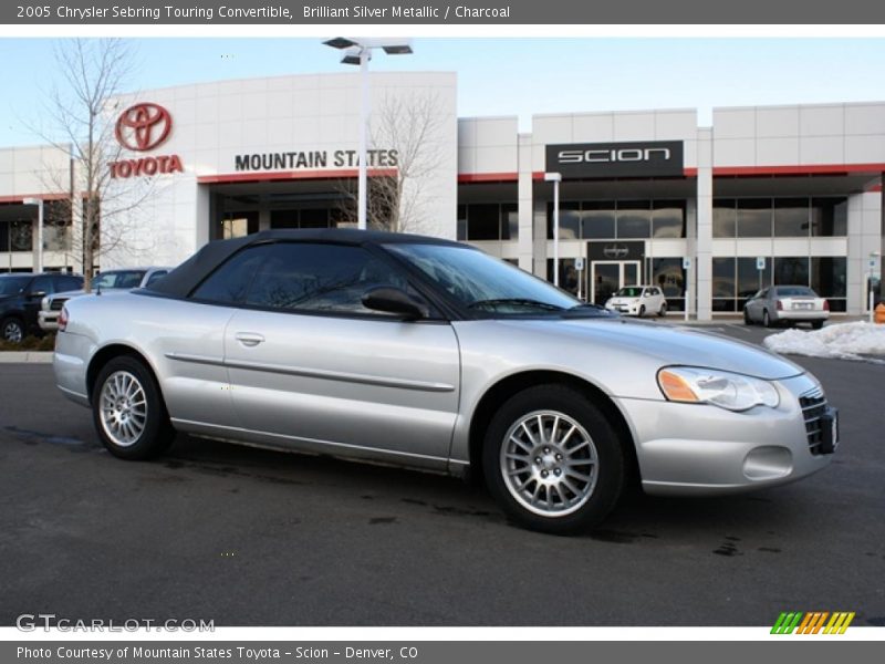 Brilliant Silver Metallic / Charcoal 2005 Chrysler Sebring Touring Convertible
