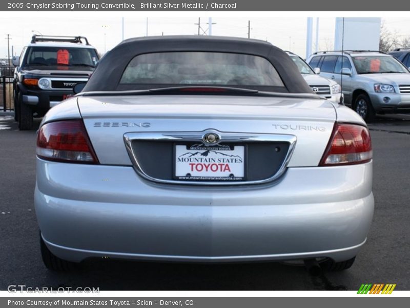 Brilliant Silver Metallic / Charcoal 2005 Chrysler Sebring Touring Convertible