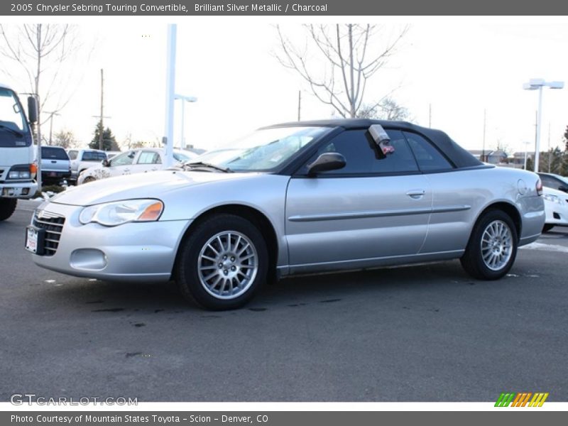 Brilliant Silver Metallic / Charcoal 2005 Chrysler Sebring Touring Convertible