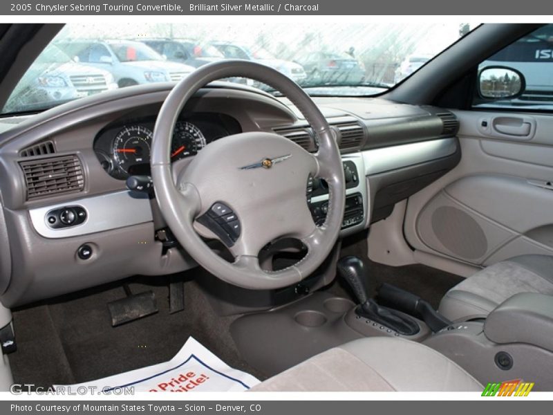 Brilliant Silver Metallic / Charcoal 2005 Chrysler Sebring Touring Convertible