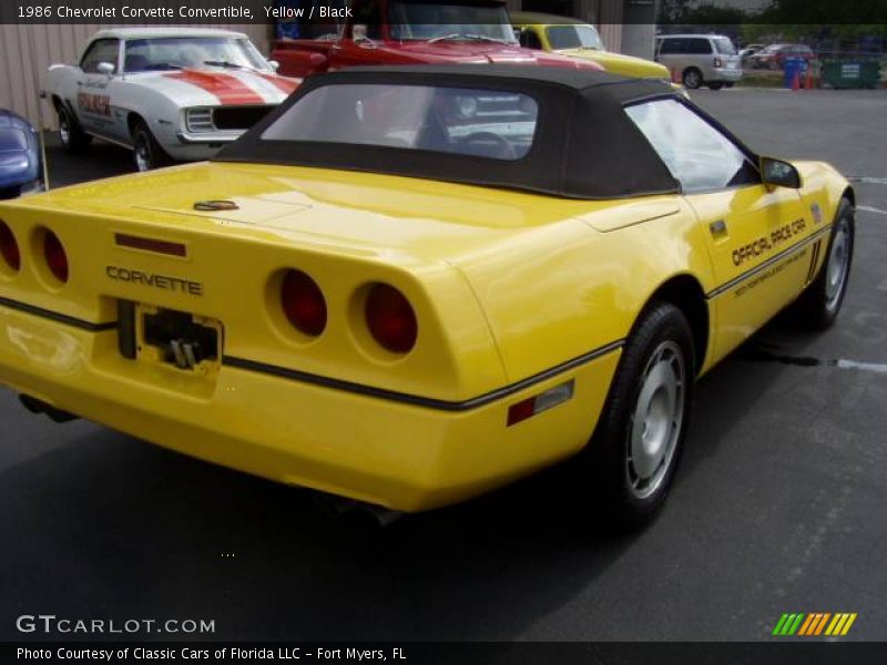 Yellow / Black 1986 Chevrolet Corvette Convertible