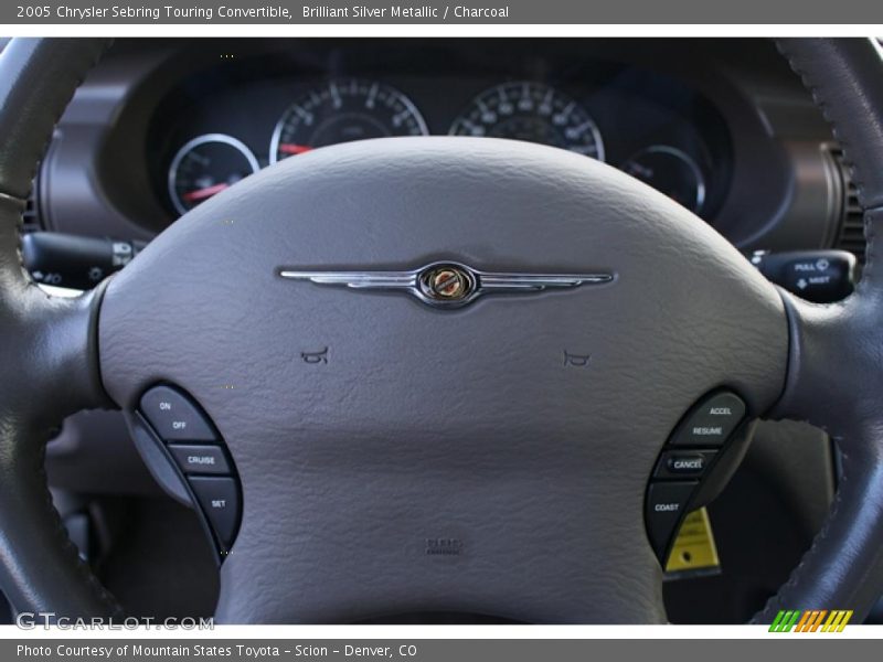 Brilliant Silver Metallic / Charcoal 2005 Chrysler Sebring Touring Convertible