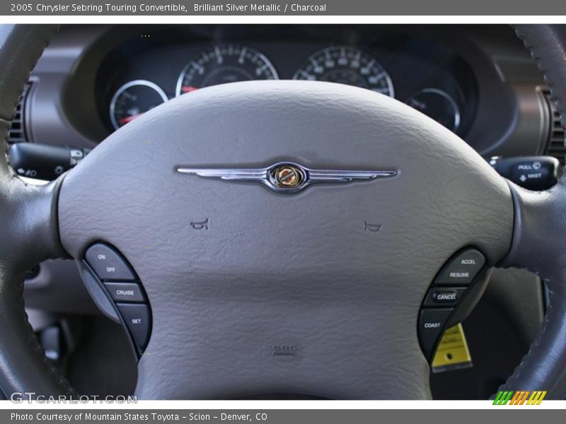 Brilliant Silver Metallic / Charcoal 2005 Chrysler Sebring Touring Convertible