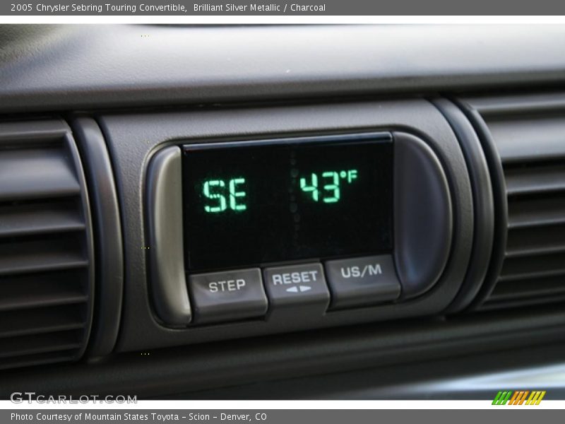 Brilliant Silver Metallic / Charcoal 2005 Chrysler Sebring Touring Convertible