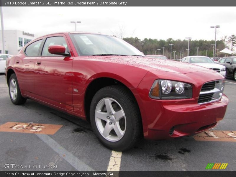 Inferno Red Crystal Pearl / Dark Slate Gray 2010 Dodge Charger 3.5L