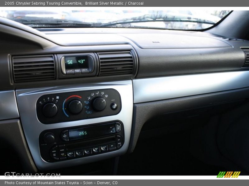 Brilliant Silver Metallic / Charcoal 2005 Chrysler Sebring Touring Convertible