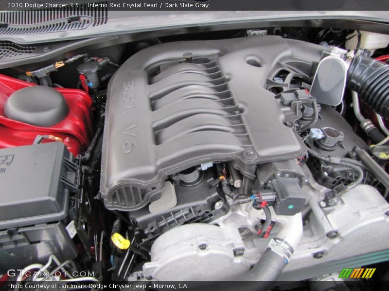 Inferno Red Crystal Pearl / Dark Slate Gray 2010 Dodge Charger 3.5L