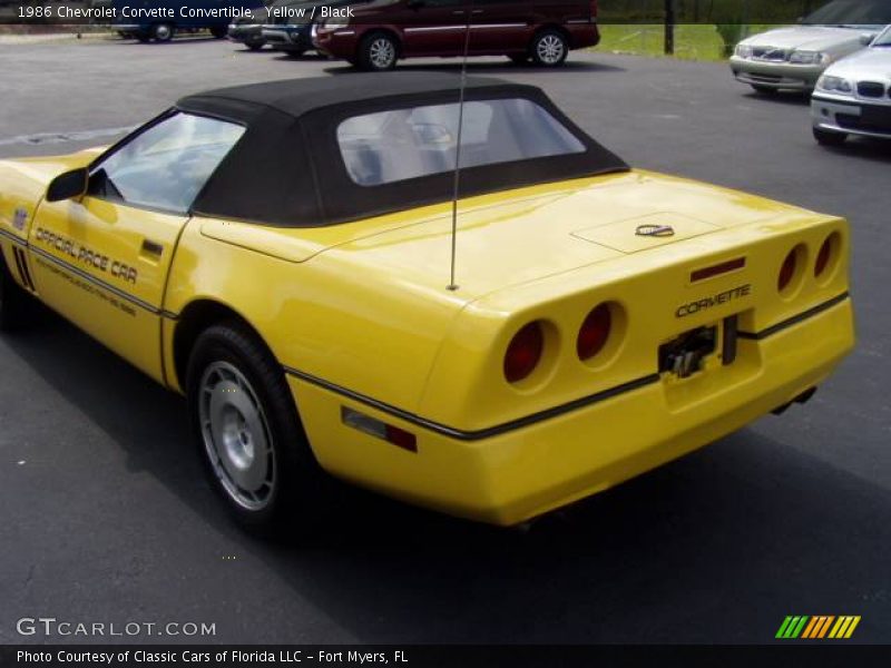 Yellow / Black 1986 Chevrolet Corvette Convertible