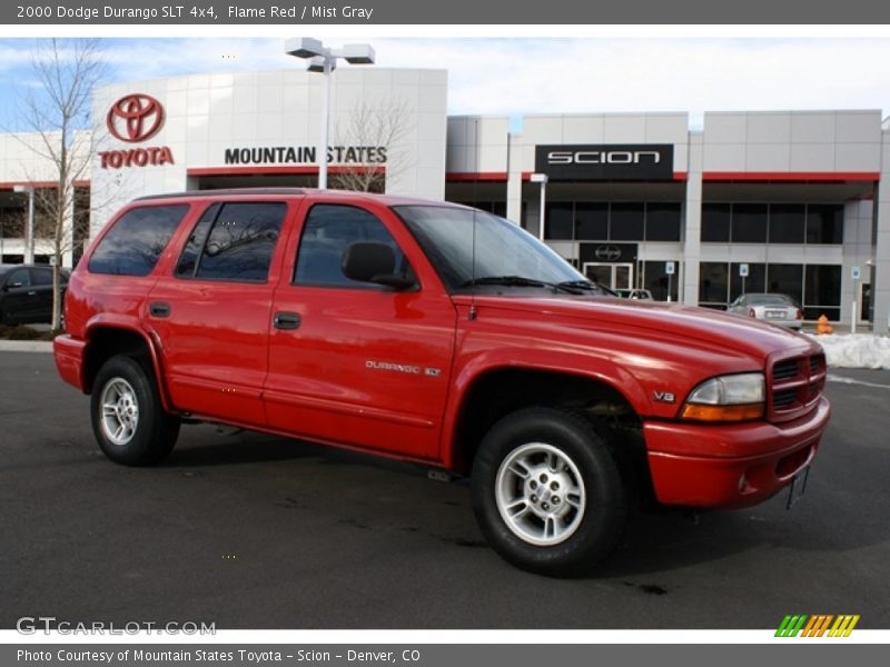 Flame Red / Mist Gray 2000 Dodge Durango SLT 4x4