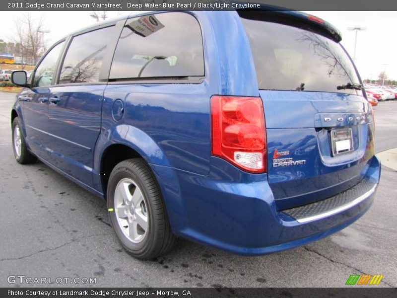 Deep Water Blue Pearl / Black/Light Graystone 2011 Dodge Grand Caravan Mainstreet