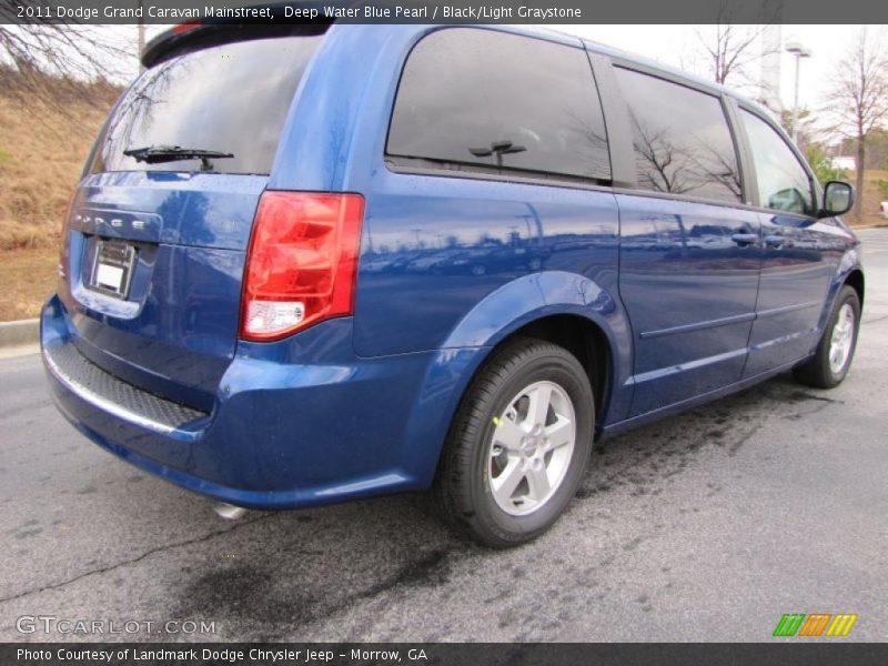 Deep Water Blue Pearl / Black/Light Graystone 2011 Dodge Grand Caravan Mainstreet