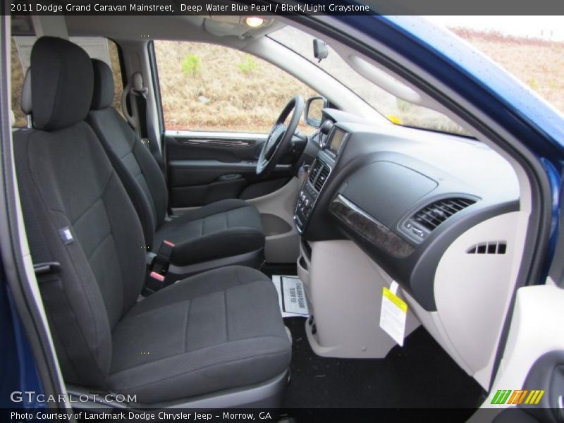 Deep Water Blue Pearl / Black/Light Graystone 2011 Dodge Grand Caravan Mainstreet