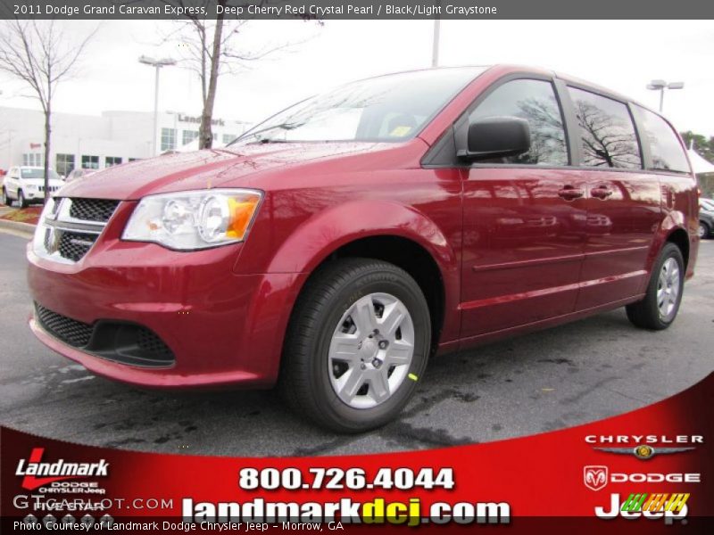 Deep Cherry Red Crystal Pearl / Black/Light Graystone 2011 Dodge Grand Caravan Express