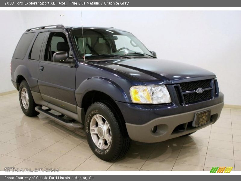 True Blue Metallic / Graphite Grey 2003 Ford Explorer Sport XLT 4x4