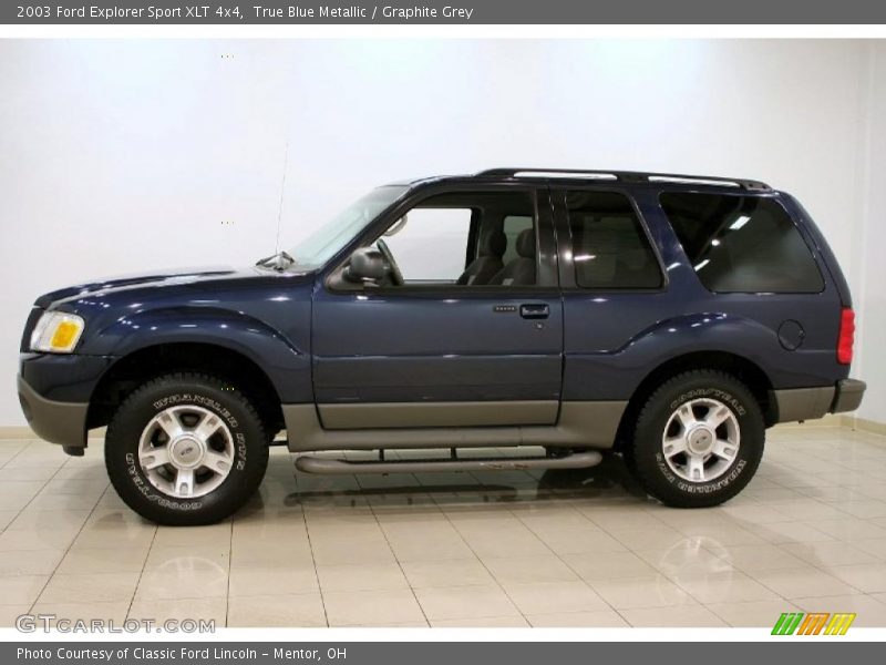 True Blue Metallic / Graphite Grey 2003 Ford Explorer Sport XLT 4x4