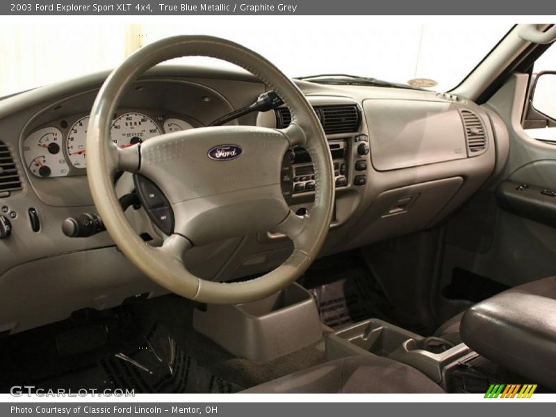 True Blue Metallic / Graphite Grey 2003 Ford Explorer Sport XLT 4x4