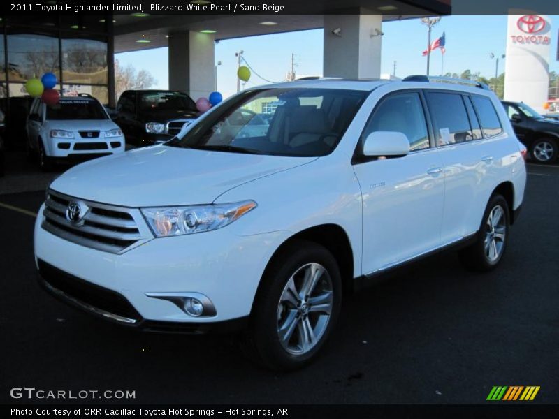 Blizzard White Pearl / Sand Beige 2011 Toyota Highlander Limited