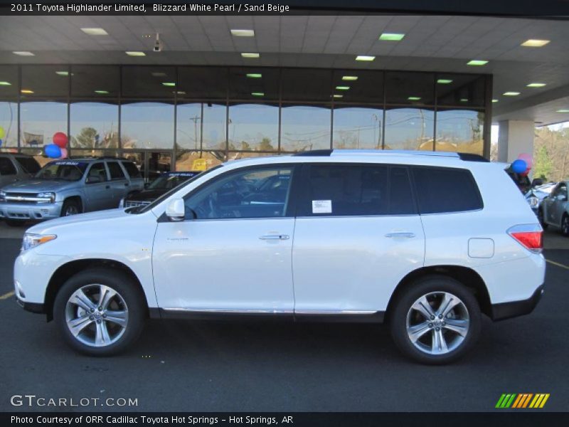 Blizzard White Pearl / Sand Beige 2011 Toyota Highlander Limited