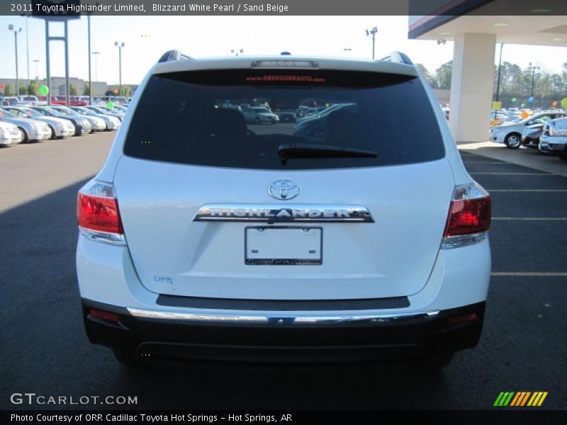 Blizzard White Pearl / Sand Beige 2011 Toyota Highlander Limited