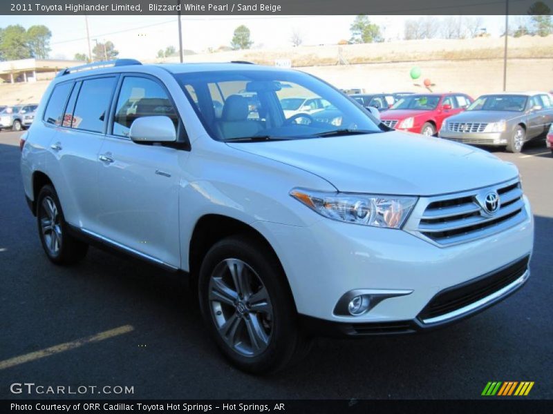 Blizzard White Pearl / Sand Beige 2011 Toyota Highlander Limited