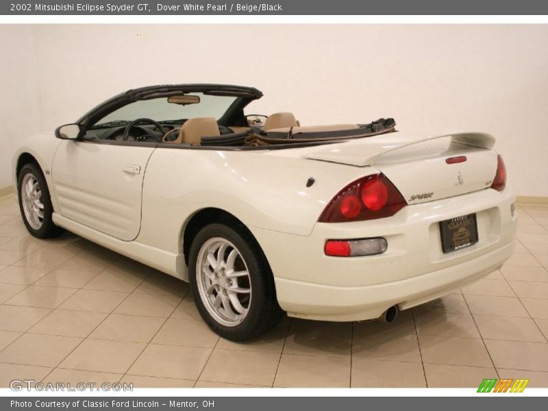 Dover White Pearl / Beige/Black 2002 Mitsubishi Eclipse Spyder GT