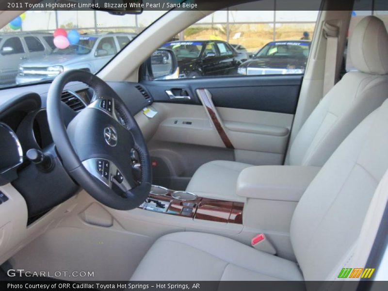 Blizzard White Pearl / Sand Beige 2011 Toyota Highlander Limited