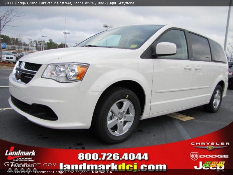 Stone White / Black/Light Graystone 2011 Dodge Grand Caravan Mainstreet