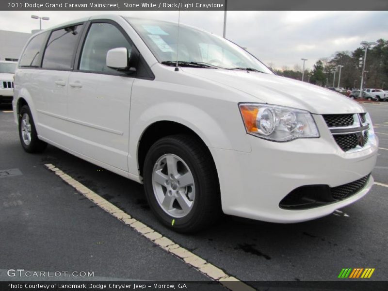 Stone White / Black/Light Graystone 2011 Dodge Grand Caravan Mainstreet