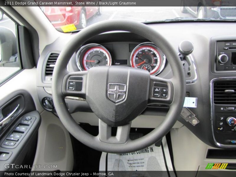 Stone White / Black/Light Graystone 2011 Dodge Grand Caravan Mainstreet
