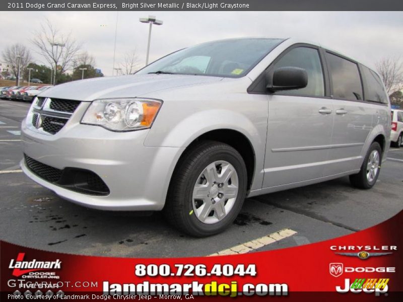 Bright Silver Metallic / Black/Light Graystone 2011 Dodge Grand Caravan Express