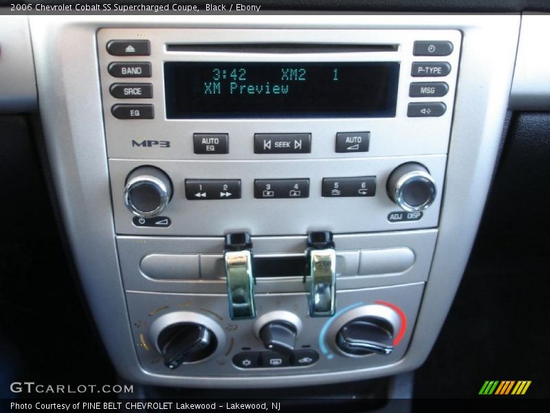 Controls of 2006 Cobalt SS Supercharged Coupe