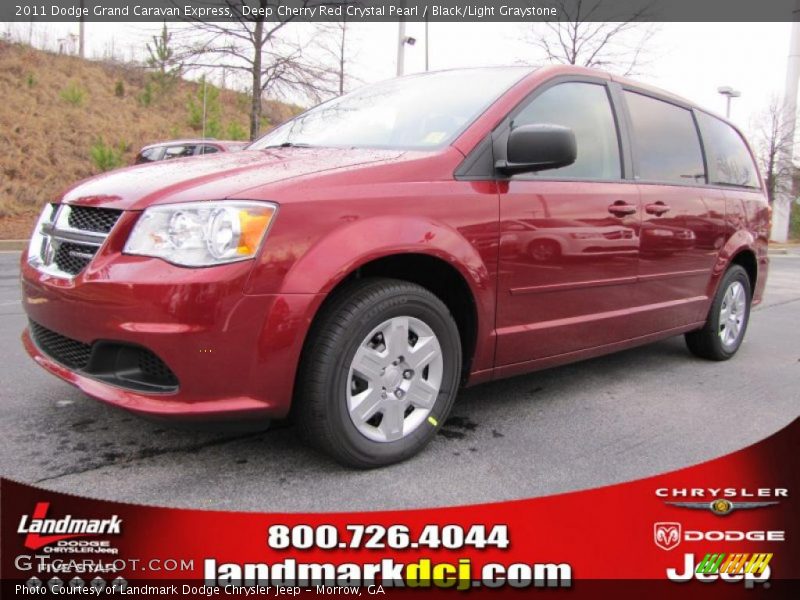 Deep Cherry Red Crystal Pearl / Black/Light Graystone 2011 Dodge Grand Caravan Express